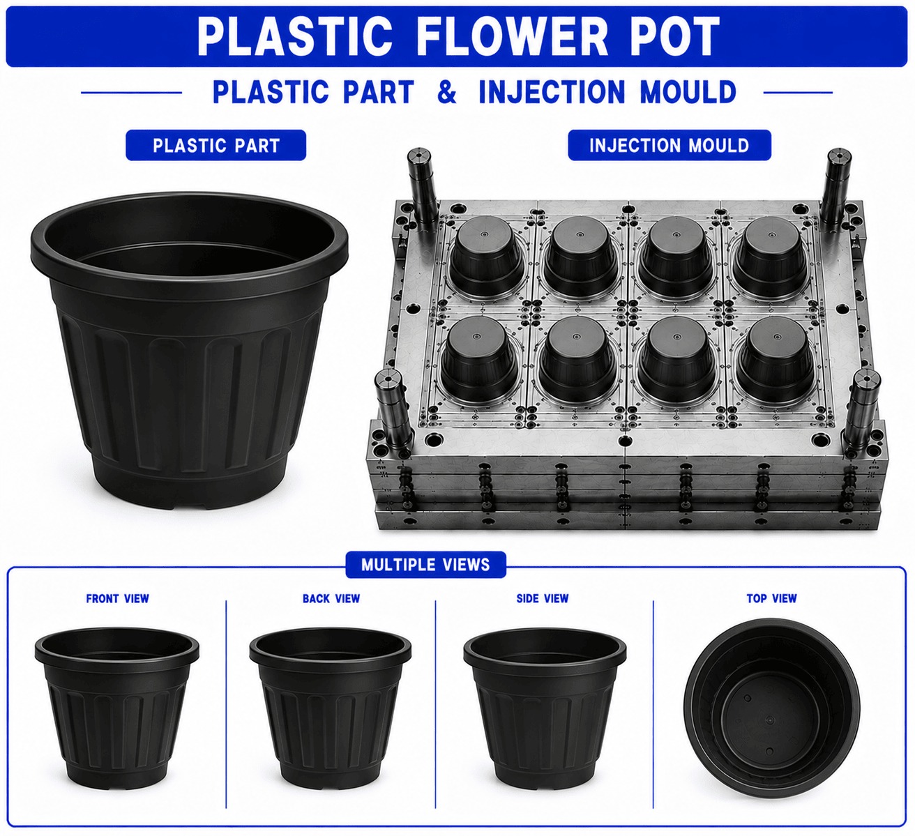 Plastic Flower Pot Mould and Moulding Service